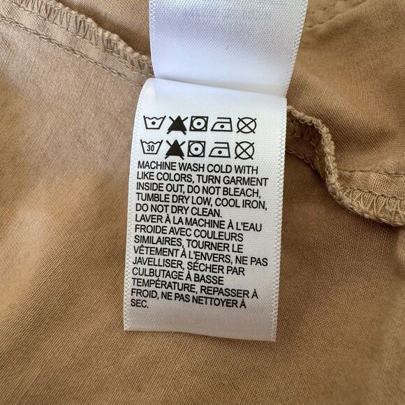 Lucky Brand Field Jacket Medium Khaki Snap Button Utility Lightweight Coat - Picture 13 of 13